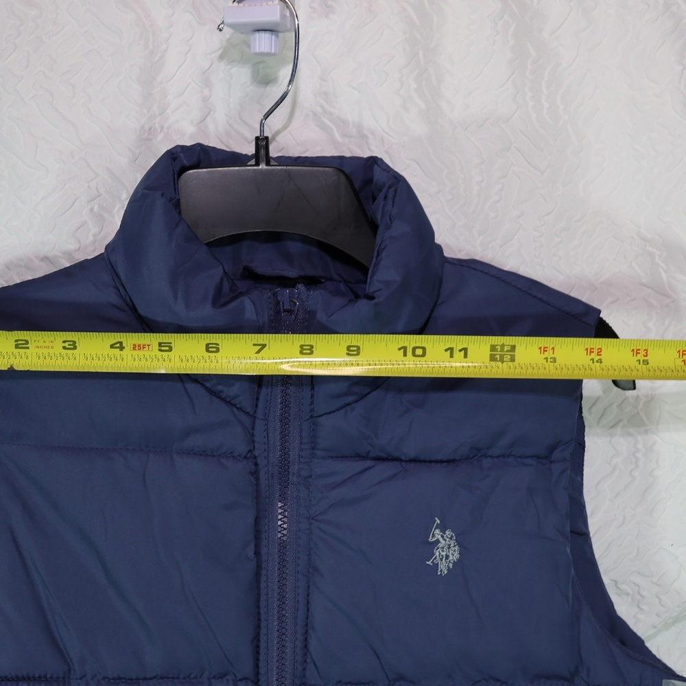 U.S. Polo Assn Women's M Puffer Vest Full Zip BLUE - Picture 5 of 7